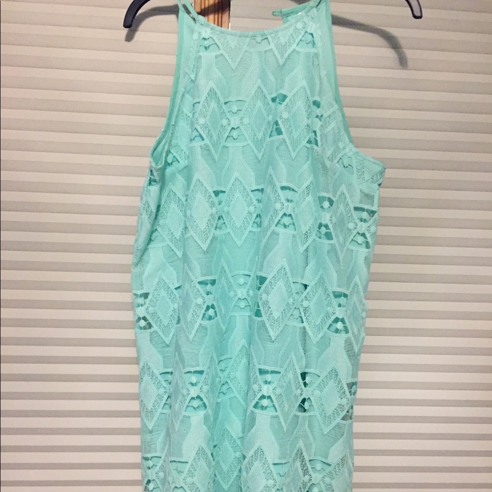 Mint blue tank top dress